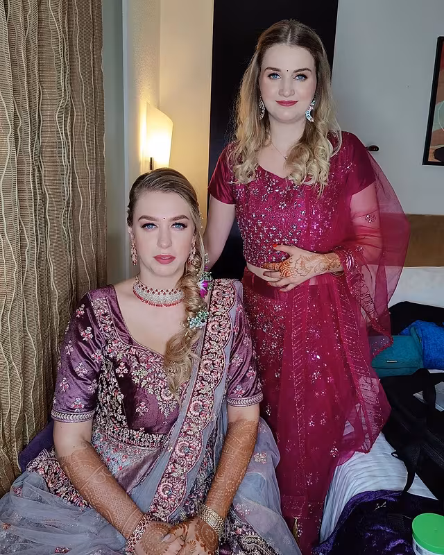 Muslim bride at reception with natural long-lasting bridal makeup by Vinni, Bangalore