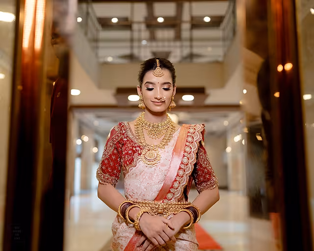 North Indian bride at mehendi with light natural bridal makeup by Vinni, Bangalore